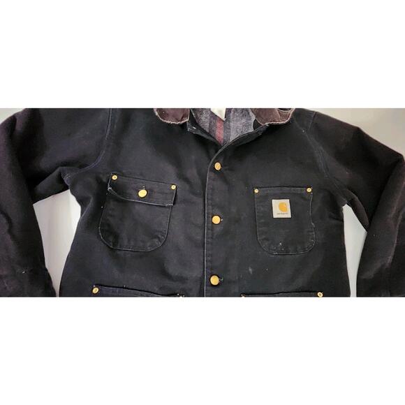 Vintage Carhartt Jacket Mens Large Blanket Lined Chore Coat Workwear USA 90s - Picture 7 of 14